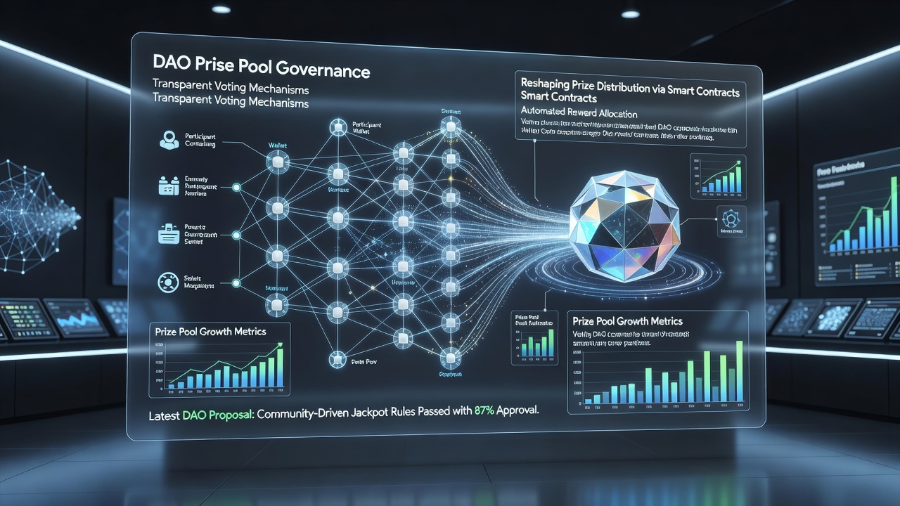 Visualisierung von Preispool-Verteilungen durch DAO-Abstimmungen in Blockchain-Netzwerken