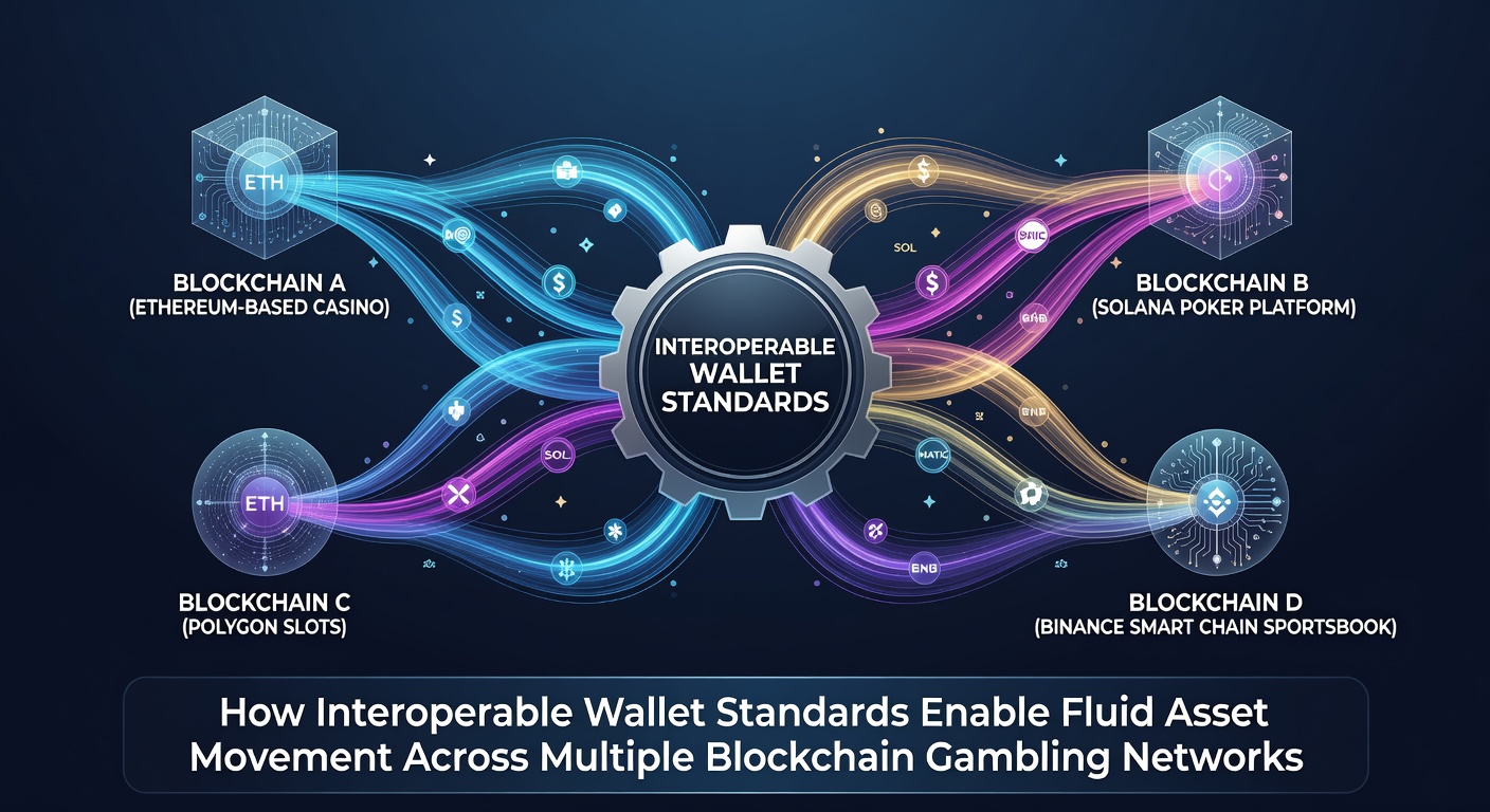 Illustration von regulierten europäischen Märkten mit fluiden Asset-Transfers über Blockchain-Netzwerke