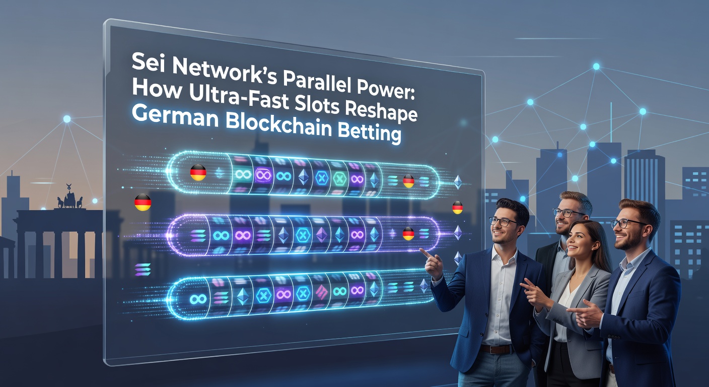 Visualisierung der parallelen Transaktionsverarbeitung auf dem Sei Network, die schnelle Slot-Spiele in Blockchain-Casinos ermöglicht